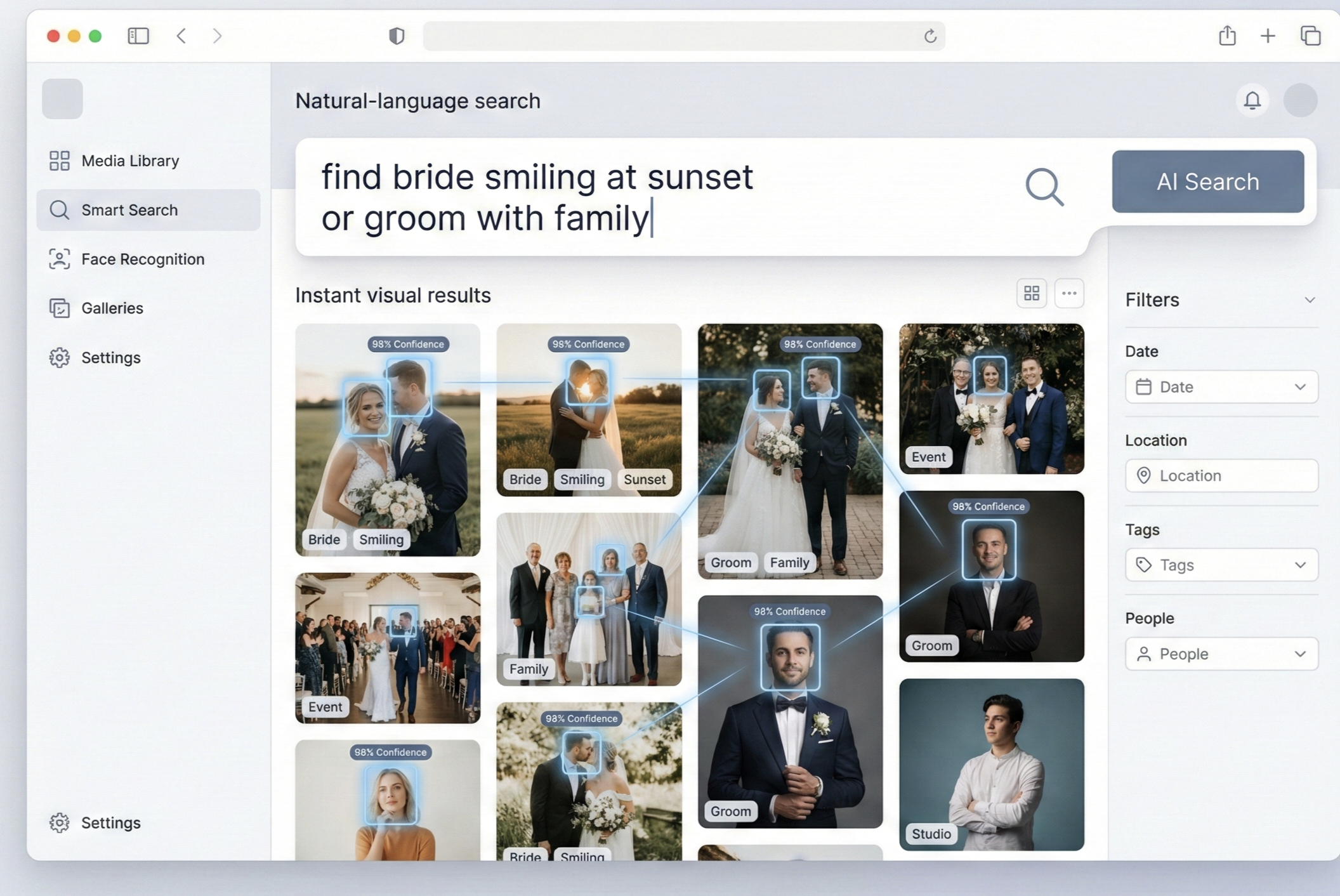 Face Recognition & Smart Search